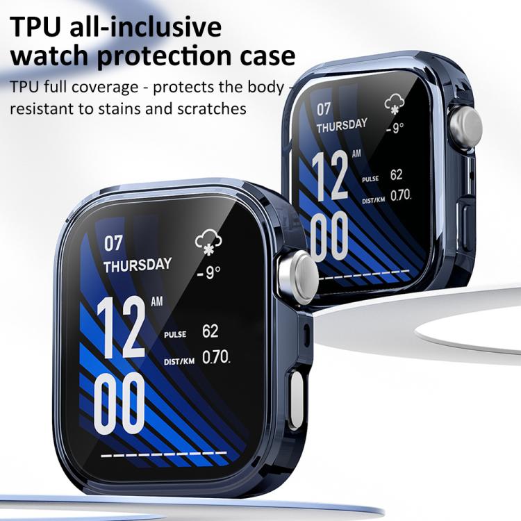 xDfind Plating Tempered Film Integrated TPU Watch Protective Cover, For Huawei Watch Fit 4