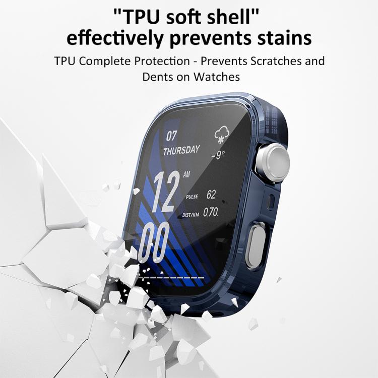 xDfind Plating Tempered Film Integrated TPU Watch Protective Cover, For Huawei Watch Fit 4