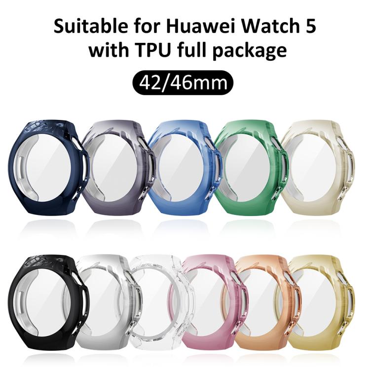 xDfind Plating Tempered Film Integrated TPU Watch Protective Cover, For Huawei Watch 5 46mm