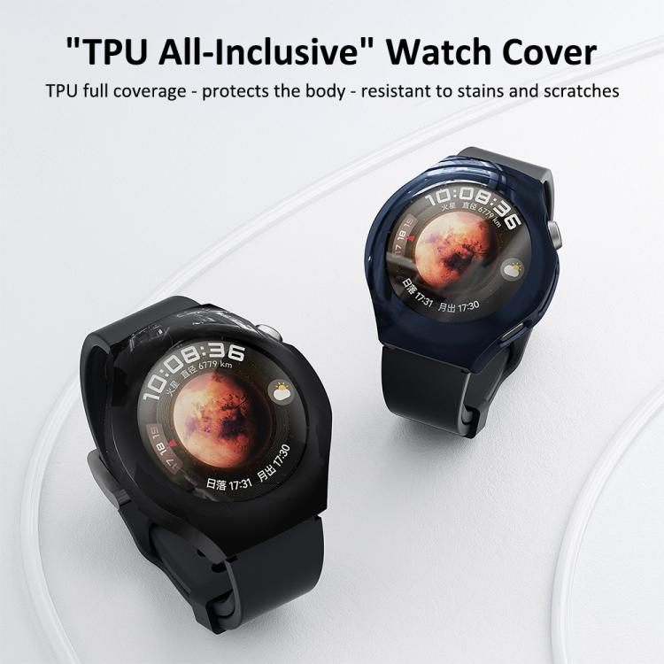 xDfind Plating Tempered Film Integrated TPU Watch Protective Cover, For Huawei Watch 5 42mm