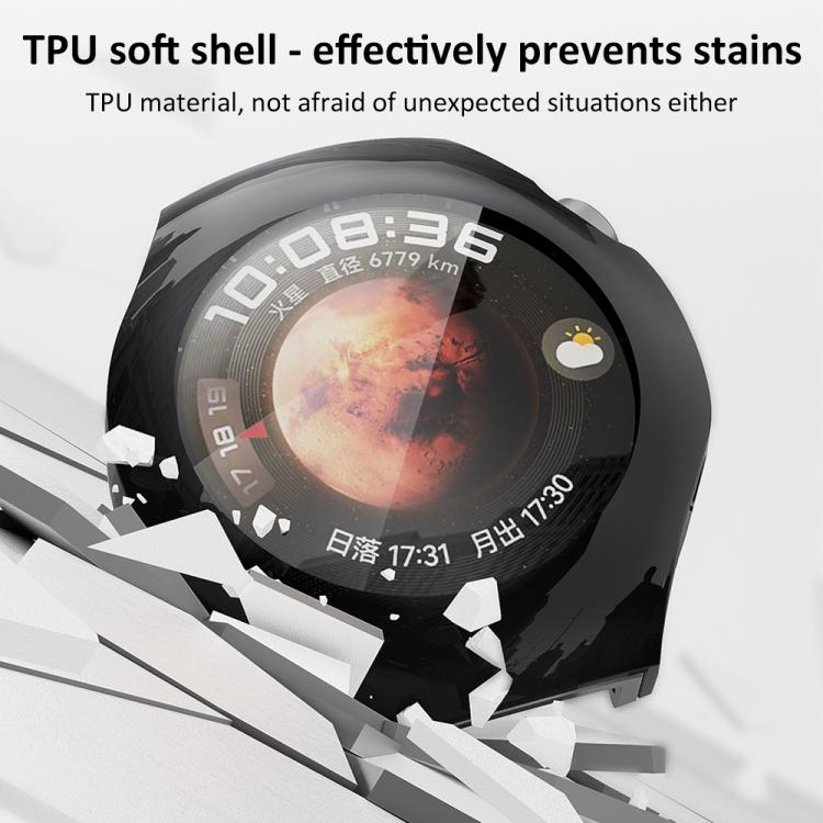 xDfind Plating Tempered Film Integrated TPU Watch Protective Cover, For Huawei Watch 5 42mm