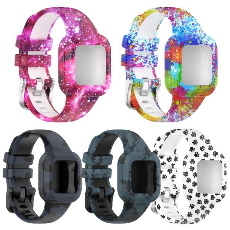 5 Pack xDfind Steel Buckle Printed Silicone Watch Band, For GarminFit JR3 / Garmin Vivofit JR 3