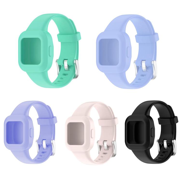 5 Pack xDfind Silver Steel Buckle Solid Color Silicone Watch Band, For GarminFit JR3 / Garmin Vivofit JR 3