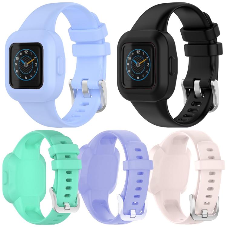 5 Pack xDfind Silver Steel Buckle Solid Color Silicone Watch Band, For GarminFit JR3 / Garmin Vivofit JR 3