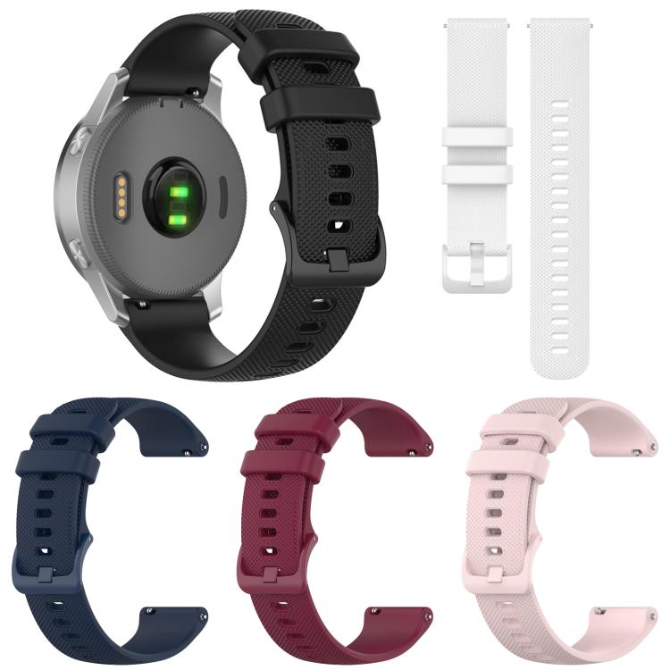 5 Pack xDfind Small Plaid Solid Color Silicone Watch Band, 18mm, 20mm, 22mm