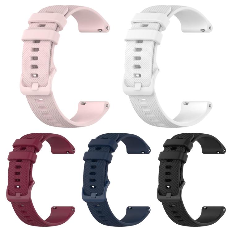 5 Pack xDfind Small Plaid Solid Color Silicone Watch Band, 18mm, 20mm, 22mm