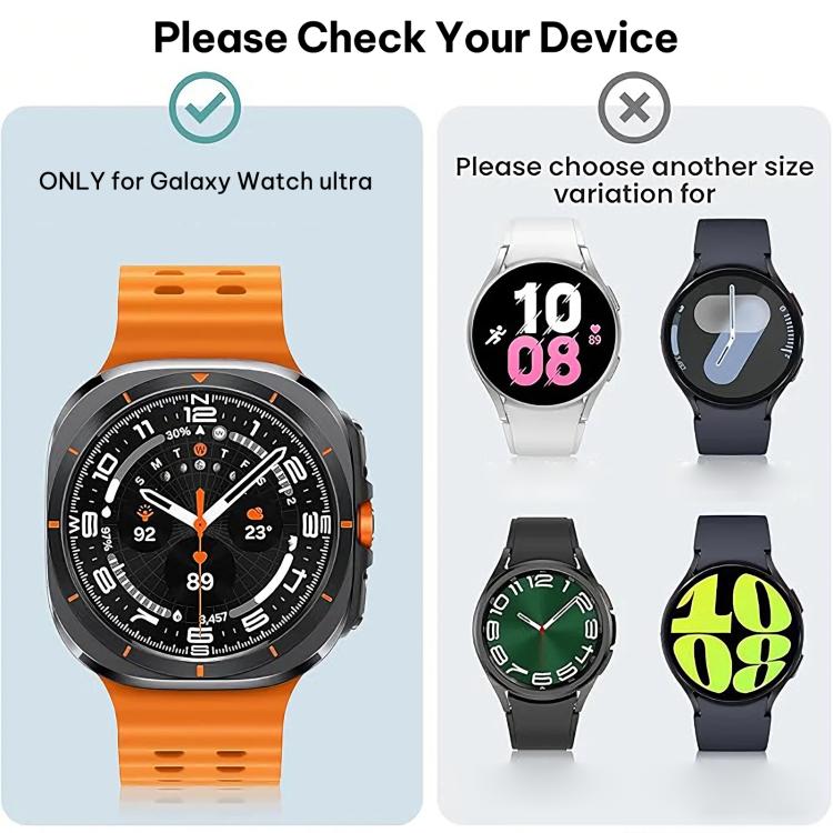 xDfind Scale Frame PC Hollow Watch Cover, For Samsung Galaxy Watch Ultra / Ultra 2025