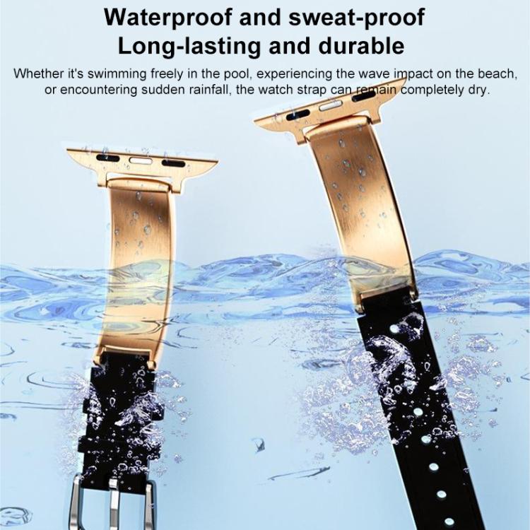 xDfind Evil Eye Stainless Steel Hybrid Genuine Leather Watch Band