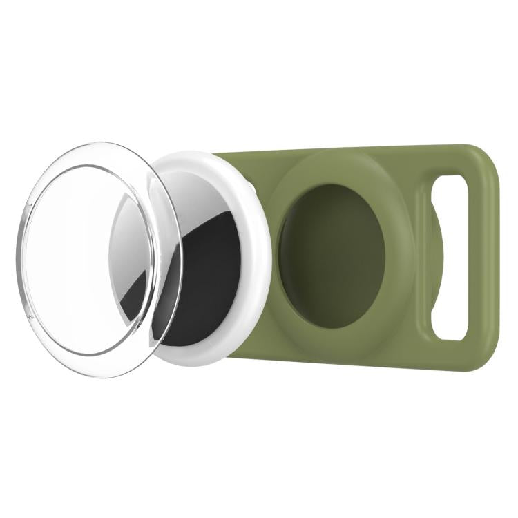 xDfind Silicone Pet Collar Tracker Transparent PC Cover, For AirTag