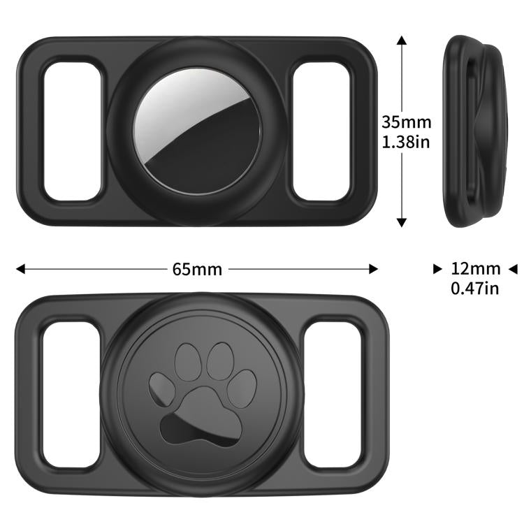 xDfind Silicone Pet Collar Tracker Transparent PC Cover, For AirTag