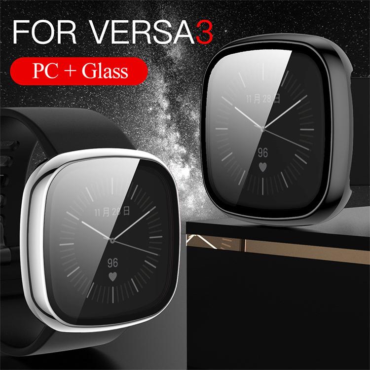 xDfind Tempered Film Integrated PC Watch Protective Cover, For Fitbit Versa 3