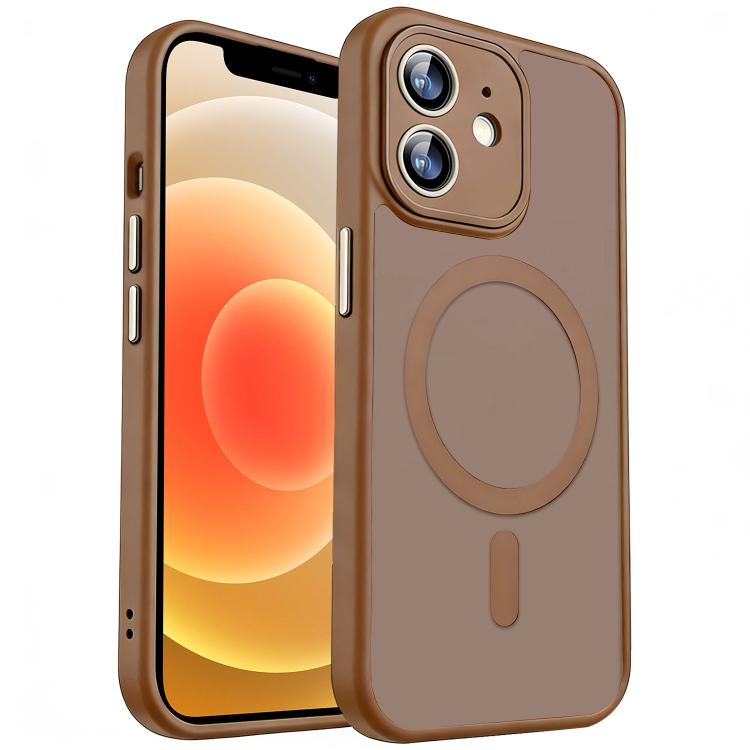 xDfind Skin Feel Magnetic Frosted Phone Case with Lens Film, For iPhone 12