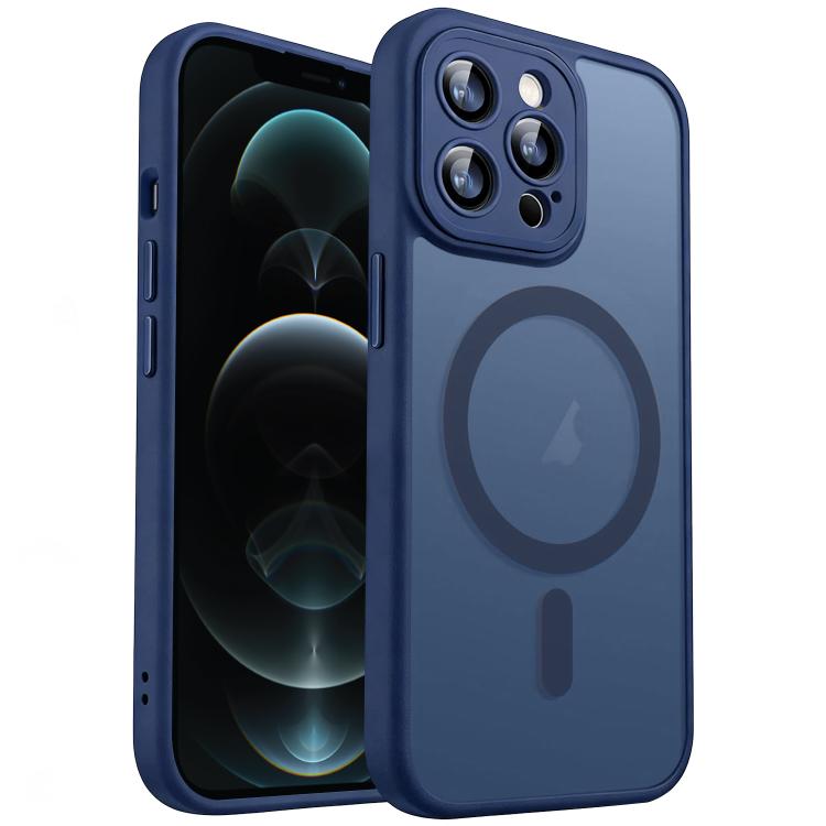 xDfind Skin Feel Magnetic Frosted Phone Case with Lens Film, For iPhone 12 Pro Max