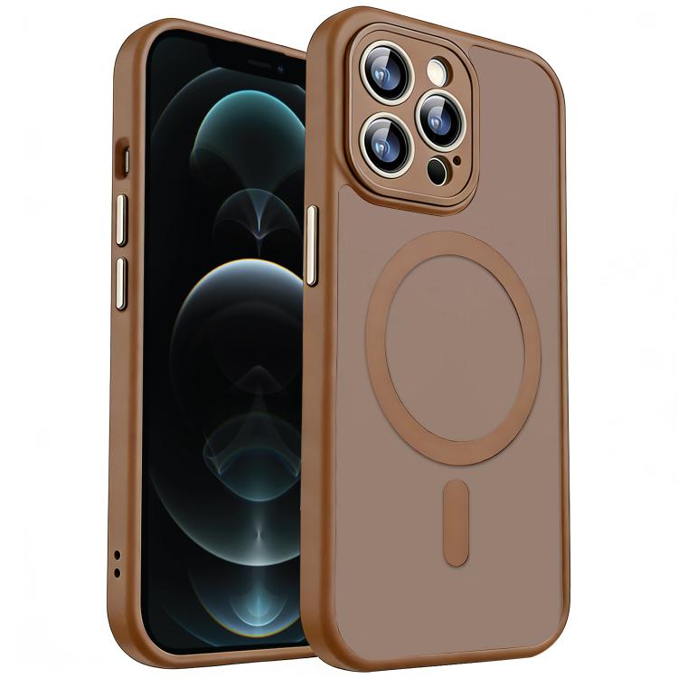 xDfind Skin Feel Magnetic Frosted Phone Case with Lens Film, For iPhone 12 Pro Max