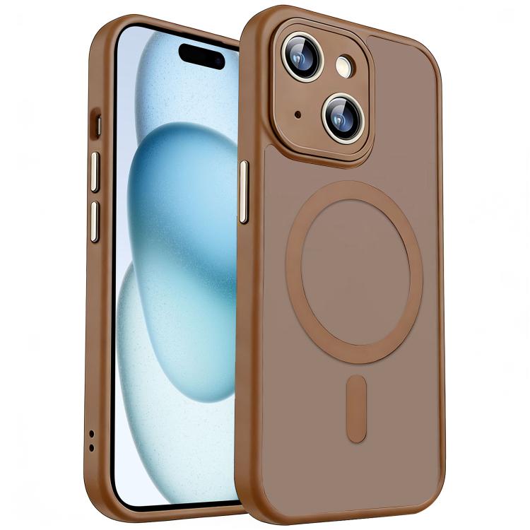 xDfind Skin Feel Magnetic Frosted Phone Case with Lens Film, For iPhone 15 Plus