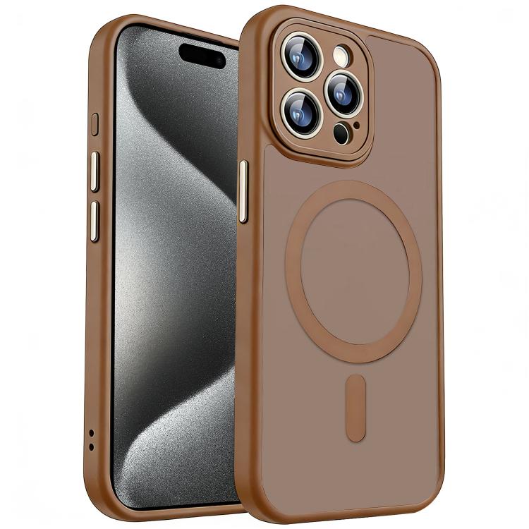 xDfind Skin Feel Magnetic Frosted Phone Case with Lens Film, For iPhone 15 Pro
