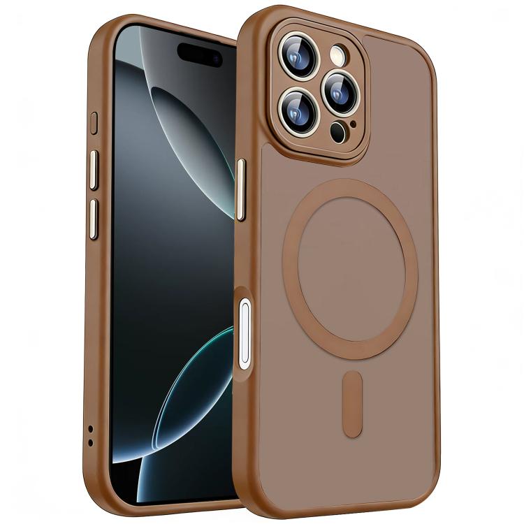 XDcase Skin Feel Magnetic Frosted Phone Case with Lens Film, For iPhone 16 Pro