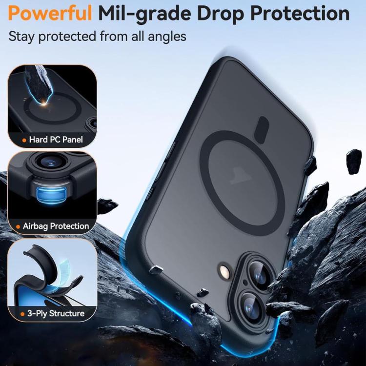 xDfind Skin Feel Magnetic Frosted Phone Case with Lens Film, For iPhone 13 Pro