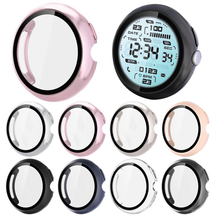 xDfind Tempered Film Integrated Oil Spraying PC Watch Protective Cover, For Google Pixel Watch 4 / 3 / 2 / 1 41mm