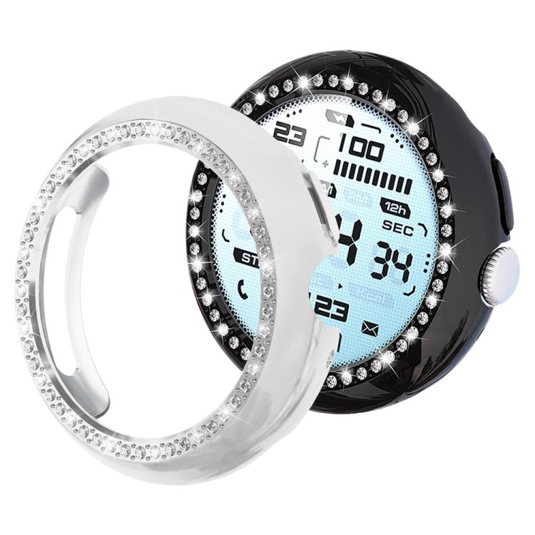 xDfind Single Row Diamond Hollow PC Watch Cover, For Google Pixel Watch 4 / 3 / 2 / 1 41mm