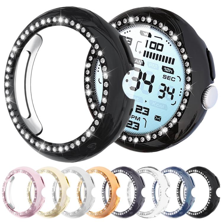 xDfind Single Row Diamond Hollow PC Watch Cover, For Google Pixel Watch 4 / 3 / 2 / 1 41mm