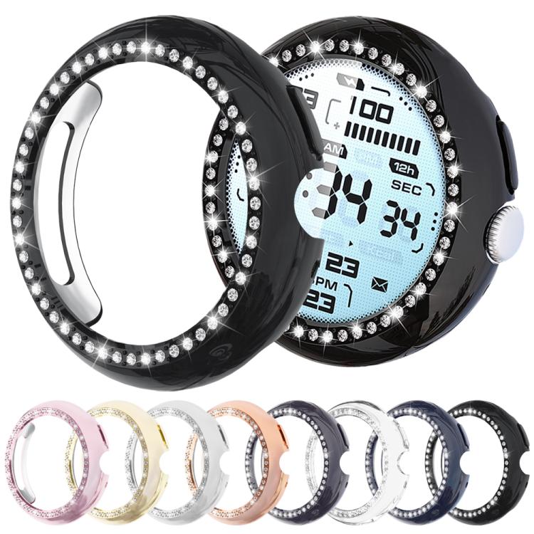 xDfind Single Row Diamond Hollow PC Watch Cover, For Google Pixel Watch 4 / 3 / 2 / 1 41mm