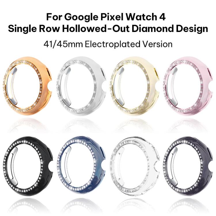 xDfind Single Row Diamond Hollow PC Watch Cover, For Google Pixel Watch 4 / Watch 3 45mm