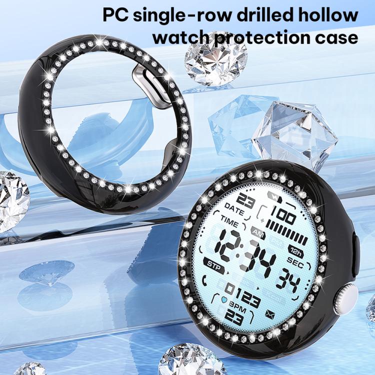 xDfind Single Row Diamond Hollow PC Watch Cover, For Google Pixel Watch 4 / 3 / 2 / 1 41mm