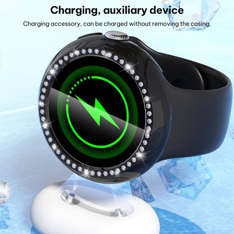 xDfind Single Row Diamond Hollow PC Watch Cover, For Google Pixel Watch 4 / 3 / 2 / 1 41mm