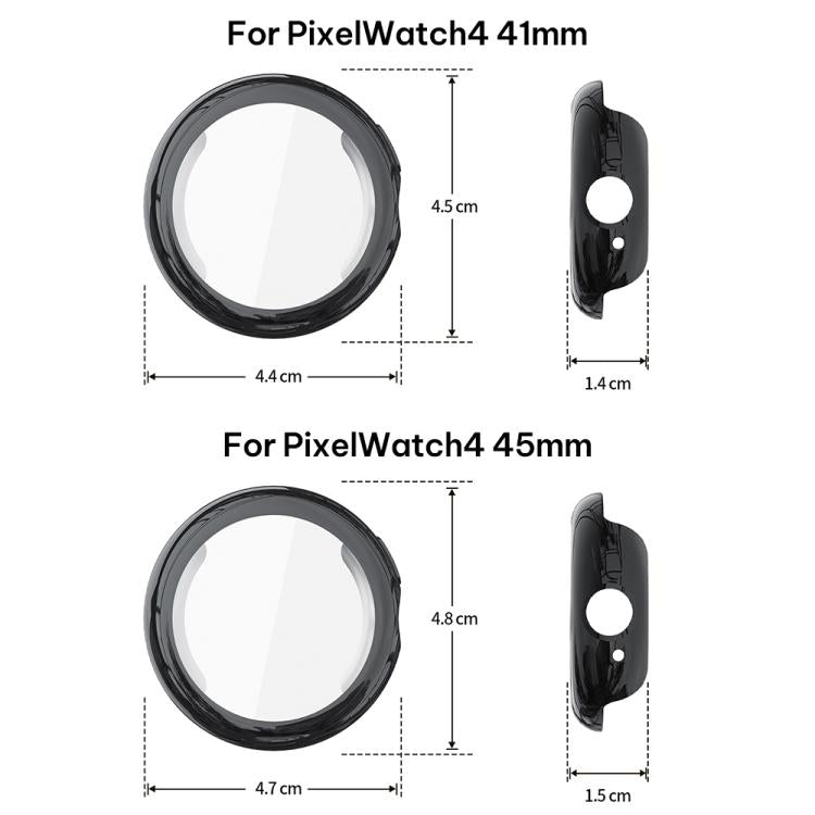 xDfind Tempered Film Integrated TPU Watch Cover, For Google Pixel Watch 4 / 3 45mm