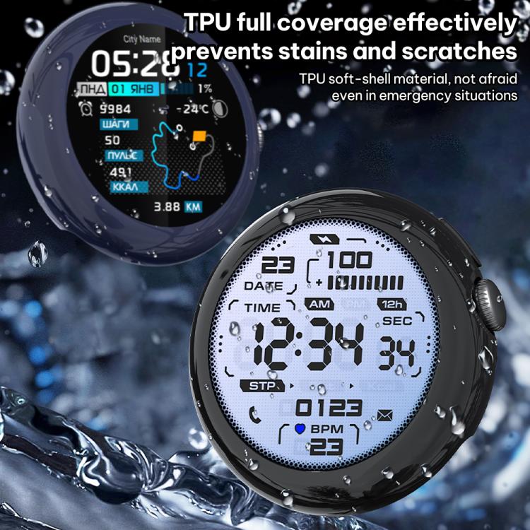 xDfind Tempered Film Integrated TPU Watch Cover, For Google Pixel Watch 4 / 3 45mm