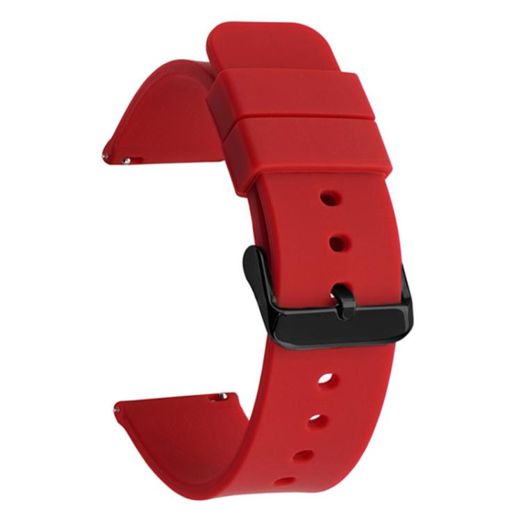 xDfind Stainless Steel Black Pin Buckle Solid Color Silicone Waterproof Watch Band, 16mm