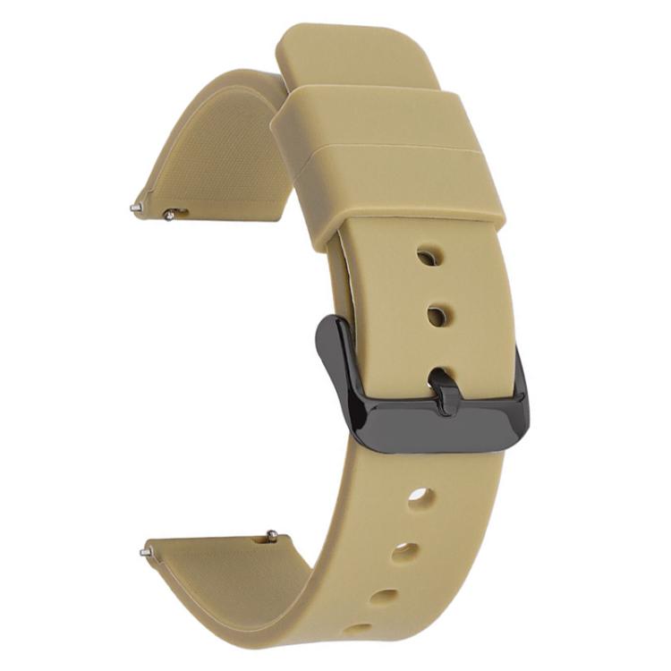 xDfind Stainless Steel Black Pin Buckle Solid Color Silicone Waterproof Watch Band, 19mm