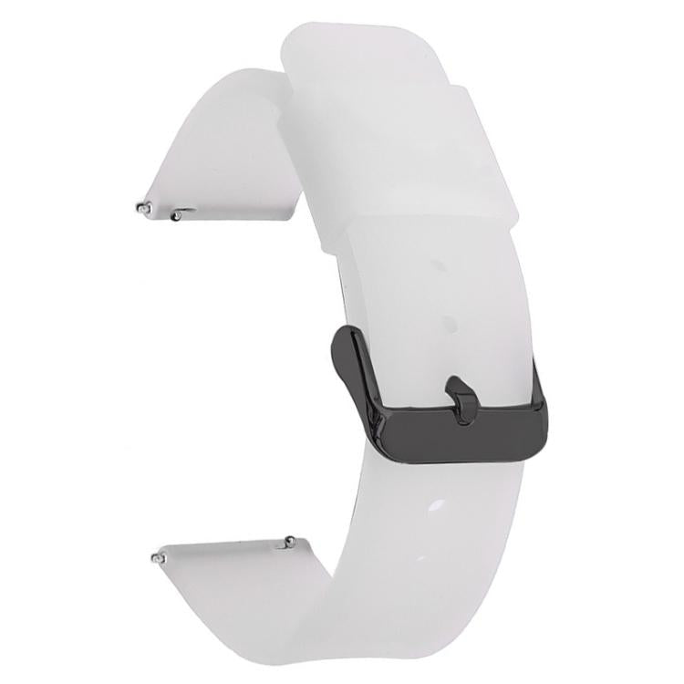 xDfind Stainless Steel Black Pin Buckle Solid Color Silicone Waterproof Watch Band, 21mm