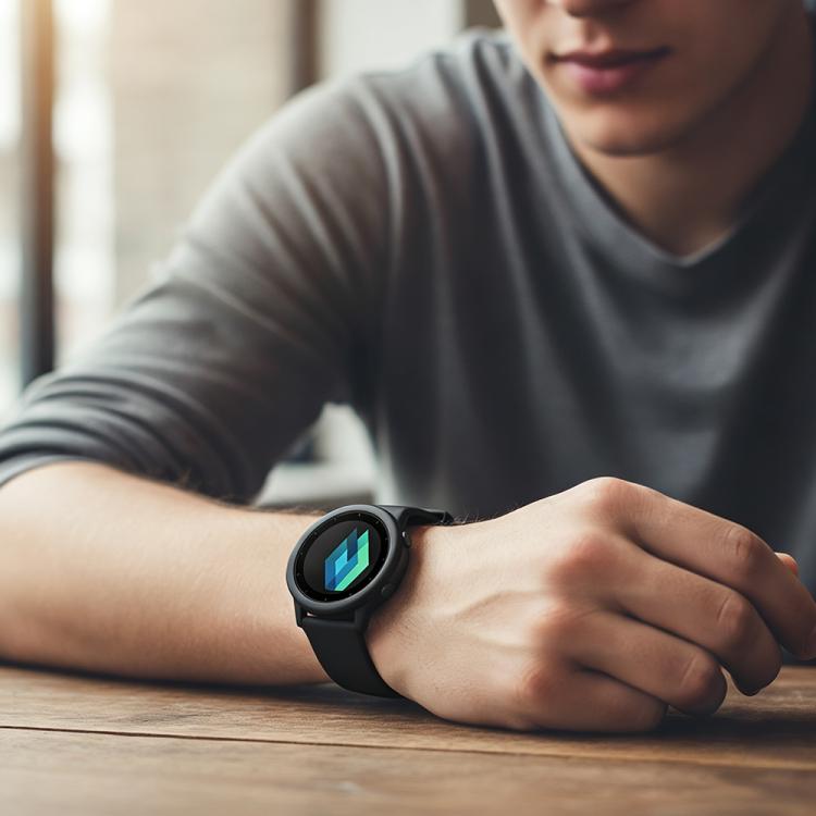 xDfind Stainless Steel Black Pin Buckle Solid Color Silicone Waterproof Watch Band, 18mm