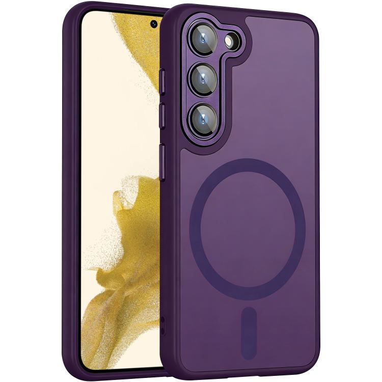 XDcase Skin Feel Magnetic Frosted Phone Case with Lens Film, For Samsung Galaxy S22+ 5G