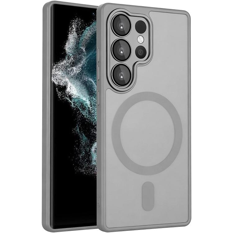 XDcase Skin Feel Magnetic Frosted Phone Case with Lens Film, For Samsung Galaxy S22 Ultra 5G