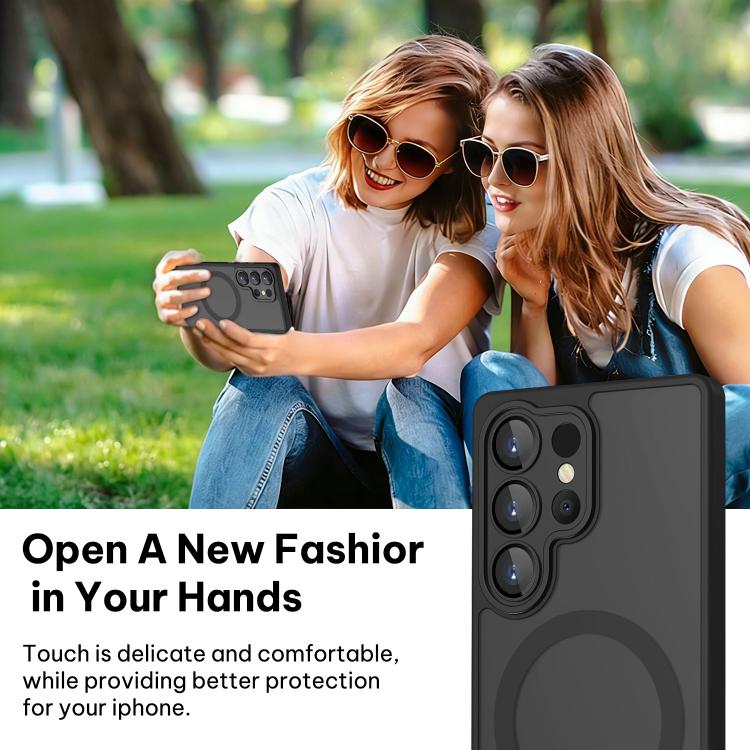 XDcase Skin Feel Magnetic Frosted Phone Case with Lens Film, For Samsung Galaxy S23 Ultra 5G