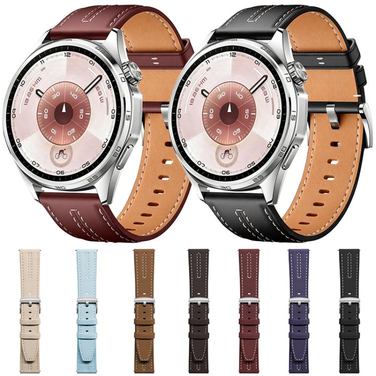 xDfind Composite Cowhide Texture Vegan Leather Watch Band, 22mm