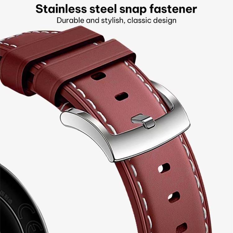 xDfind Composite Cowhide Texture Vegan Leather Watch Band, 20mm