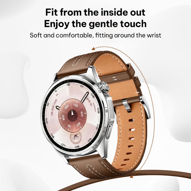 xDfind Composite Cowhide Texture Vegan Leather Watch Band, 20mm