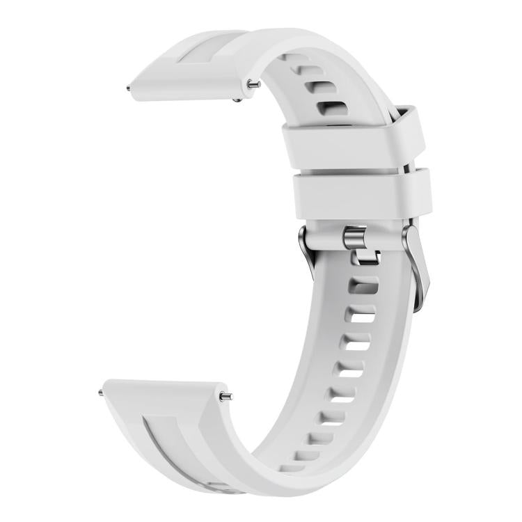 xDfind Silver Buckle Solid Color Silicone Watch Band, For Huawei Watch GT 6 / 5 / 4 / 3 46mm