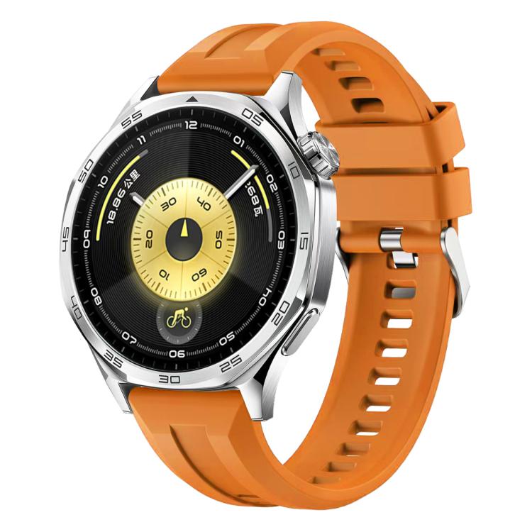 xDfind Silver Buckle Solid Color Silicone Watch Band, For Huawei Watch GT 6 / 5 / 4 / 3 46mm