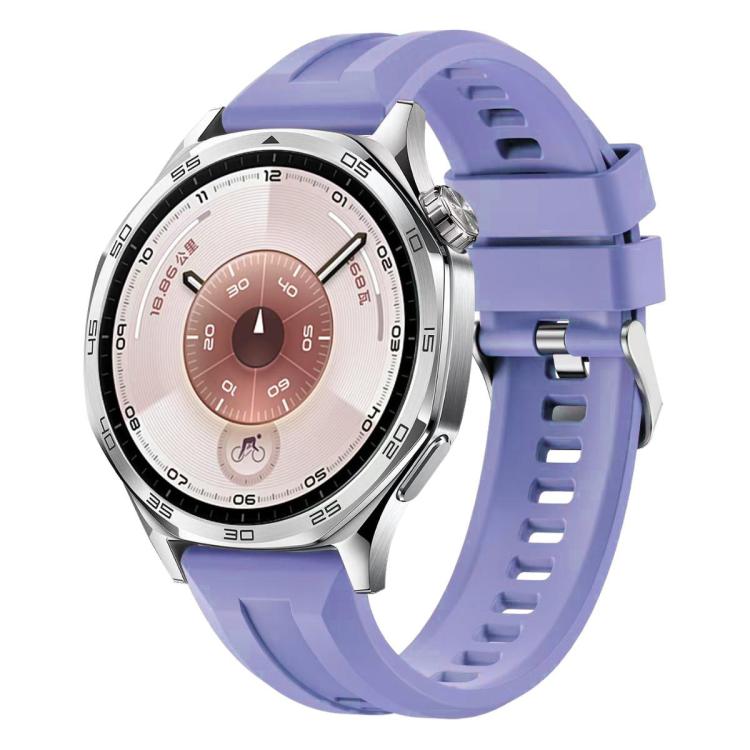 xDfind Silver Buckle Solid Color Silicone Watch Band, For Huawei Watch GT 6 / 5 / 4 / 3 46mm