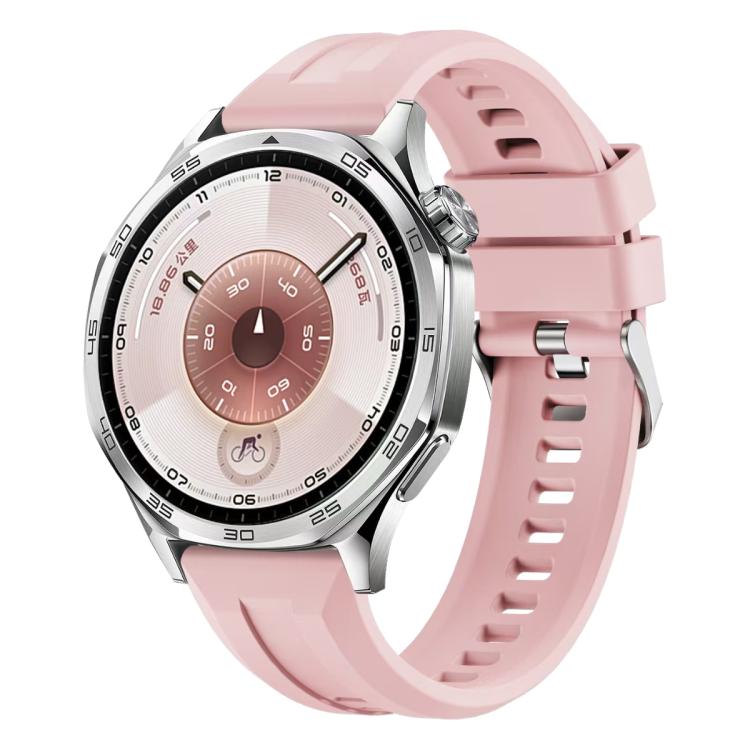 xDfind Silver Buckle Solid Color Silicone Watch Band, For Huawei Watch GT 6 / 5 / 4 / 3 46mm