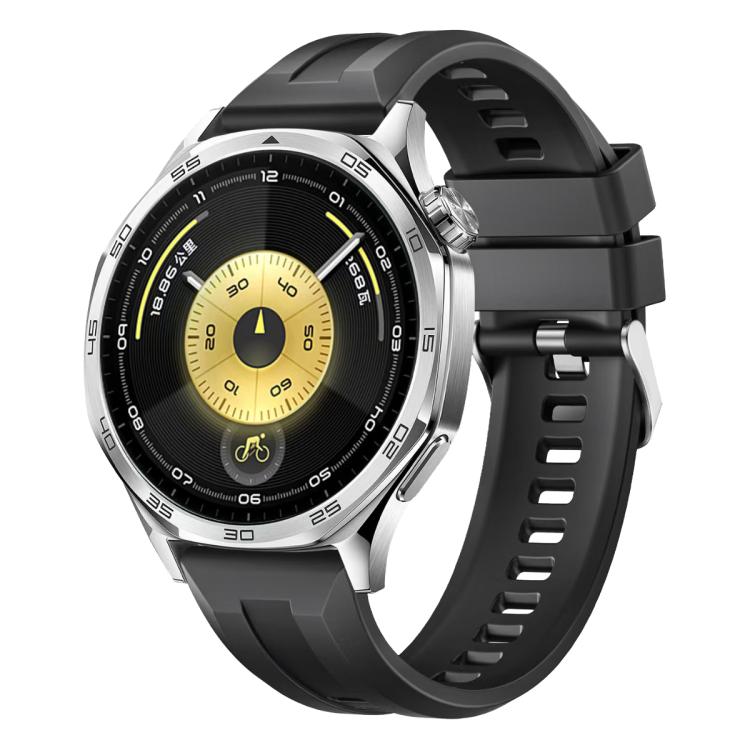 xDfind Silver Buckle Solid Color Silicone Watch Band, For Huawei Watch GT 6 / 5 / 4 / 3 46mm