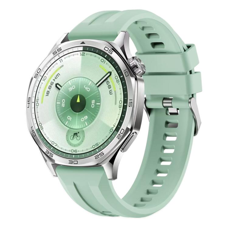 xDfind Silver Buckle Solid Color Silicone Watch Band, For Huawei Watch GT 6 / 5 / 4 / 3 46mm