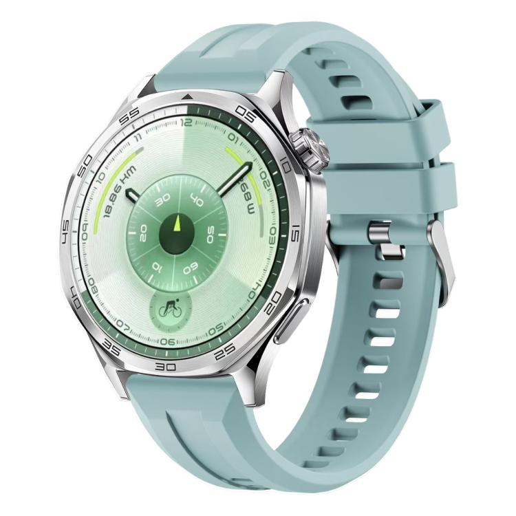 xDfind Silver Buckle Solid Color Silicone Watch Band, For Huawei Watch GT 6 / 5 / 4 / 3 46mm