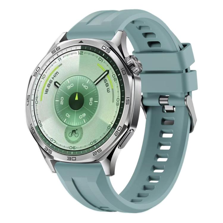 xDfind Silver Buckle Solid Color Silicone Watch Band, For Huawei Watch GT 6 / 5 / 4 / 3 46mm