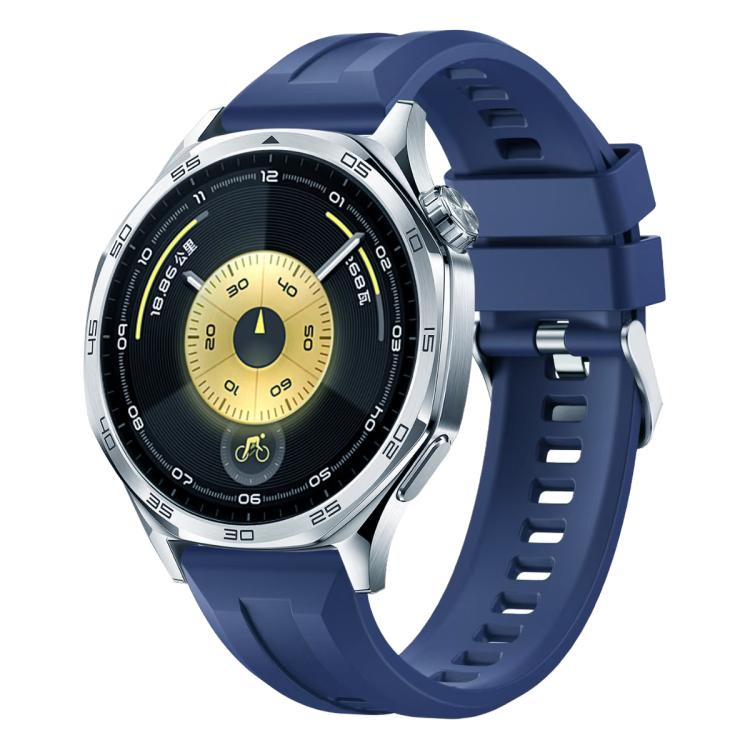 xDfind Silver Buckle Solid Color Silicone Watch Band, For Huawei Watch GT 6 / 5 / 4 / 3 46mm